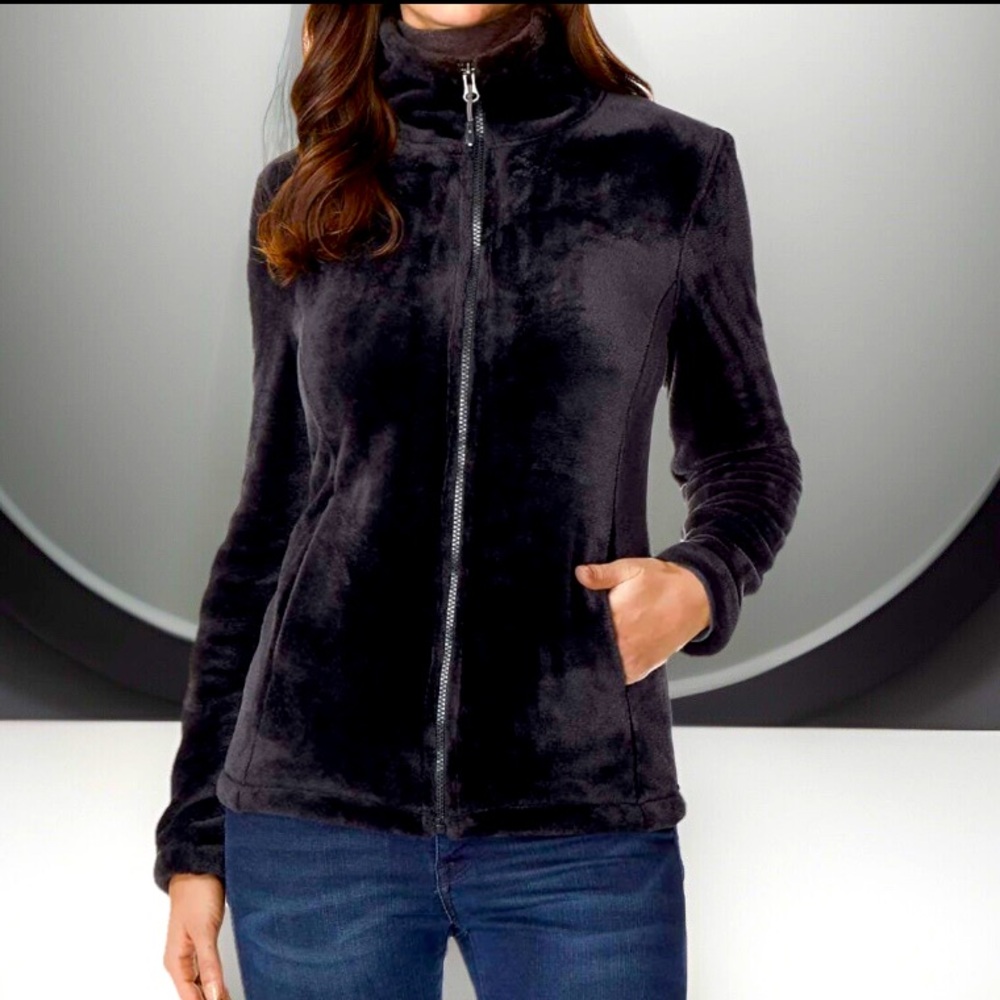 32 Degrees Heat Women Soft & Cozy Plush Fleece Lined & Full Zip Black Jacket NWT